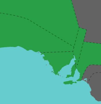 Map of regions: Central Districts, Mt Lofty Ranges & Adelaide Plains, Eyre Peninsula, Flinders Ranges, Kangaroo Island, Murray Valley, North West, Nullarbor Plain, Yorke Peninsula